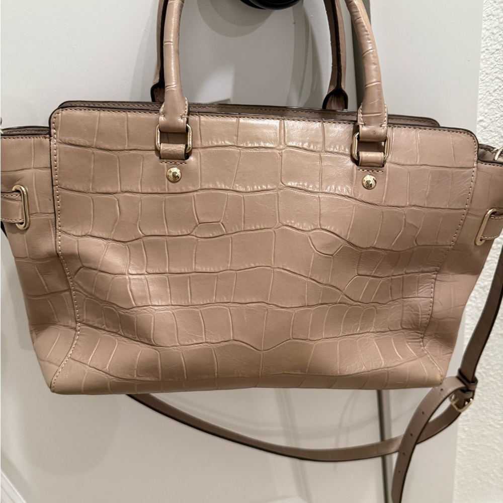 Coach Tan Croc-Embossed Women's Bag - Picture 5 of 9